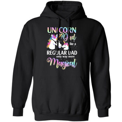 Dadacorn Unicorn Dad Like A Regular Dad Fathers Day-T-Shirt & Hoodie-Pullover Hoodie-Black