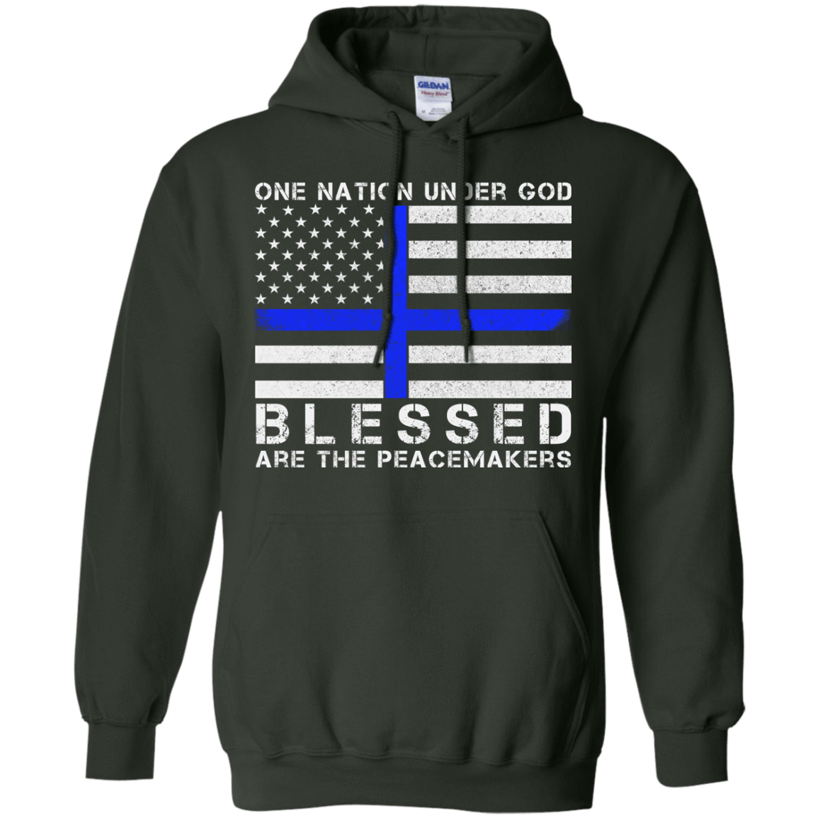 One Nation Under God-T-Shirt & Hoodie-Pullover Hoodie-Forest Green