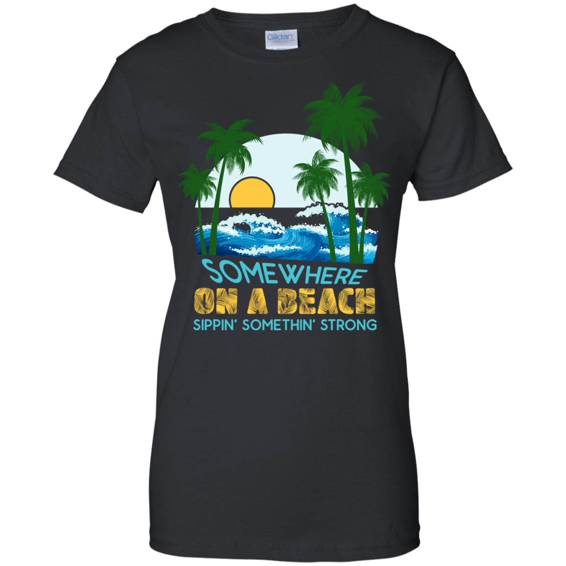 Somewhere On A Beach-T-Shirt & Hoodie-Women's T-Shirt-Black