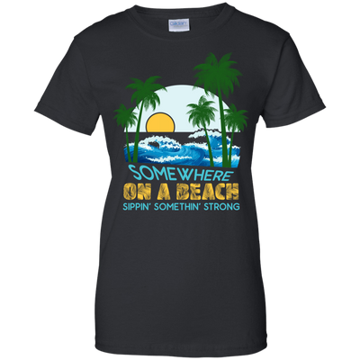 Somewhere On A Beach-T-Shirt & Hoodie-Women's T-Shirt-Black