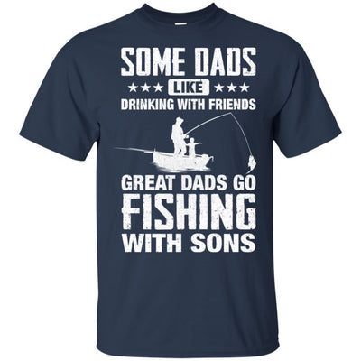 Great Dad Go Fishing With Sons Father Day Gift-T-Shirt & Hoodie-Classic T-Shirt-Navy