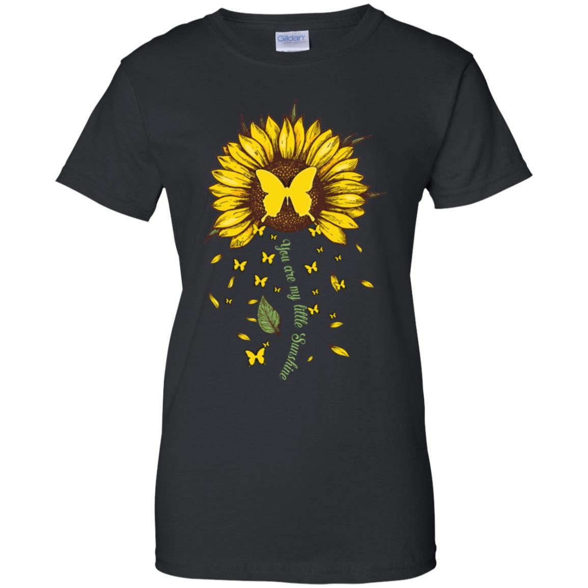 You Are My Little Sunshine Sunflower Butterfly-T-Shirt & Hoodie-Women's T-Shirt-Black