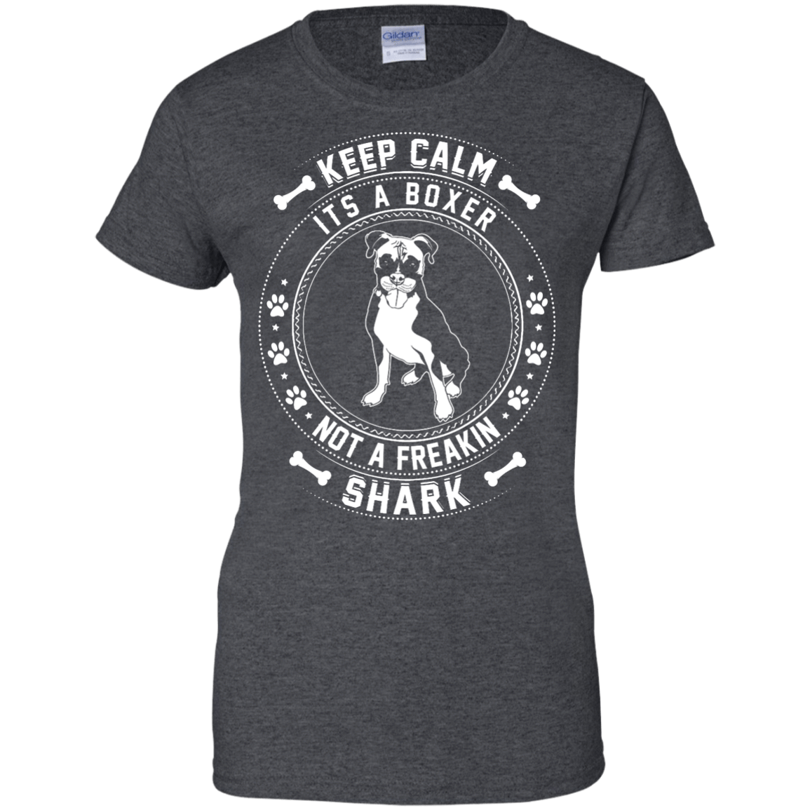 Keep Calm It's A Boxer Not A Freaking Shark-T-Shirt & Hoodie-Women's T-Shirt-Dark Heather