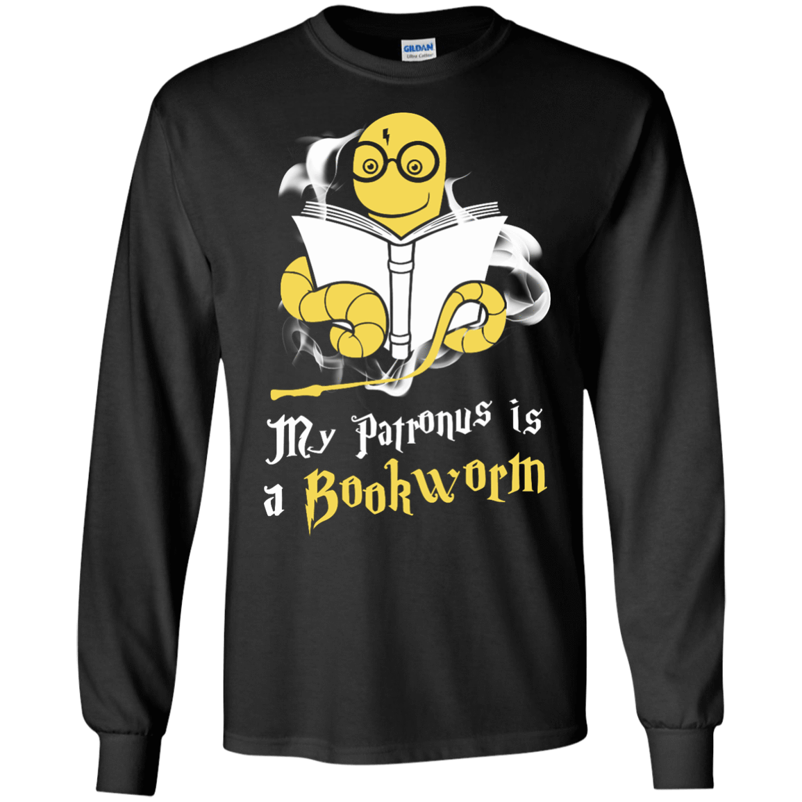 My Patronus Is A Bookworm T Shirt-T-Shirt & Hoodie-Long Sleeve T-Shirt-Black