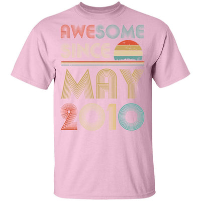 Awesome Since May 2010 Vintage 11th Birthday Gifts Youth-Youth Shirt-Youth T-Shirt-Light Pink