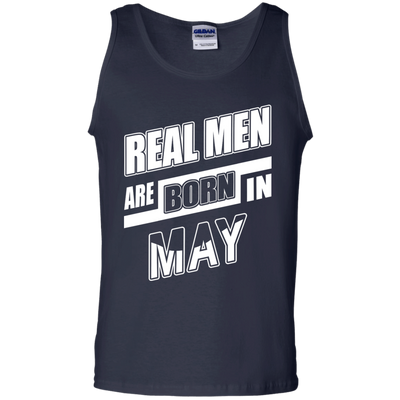 Real Men Are Born In May-T-Shirt & Hoodie-Unisex Tank-Navy