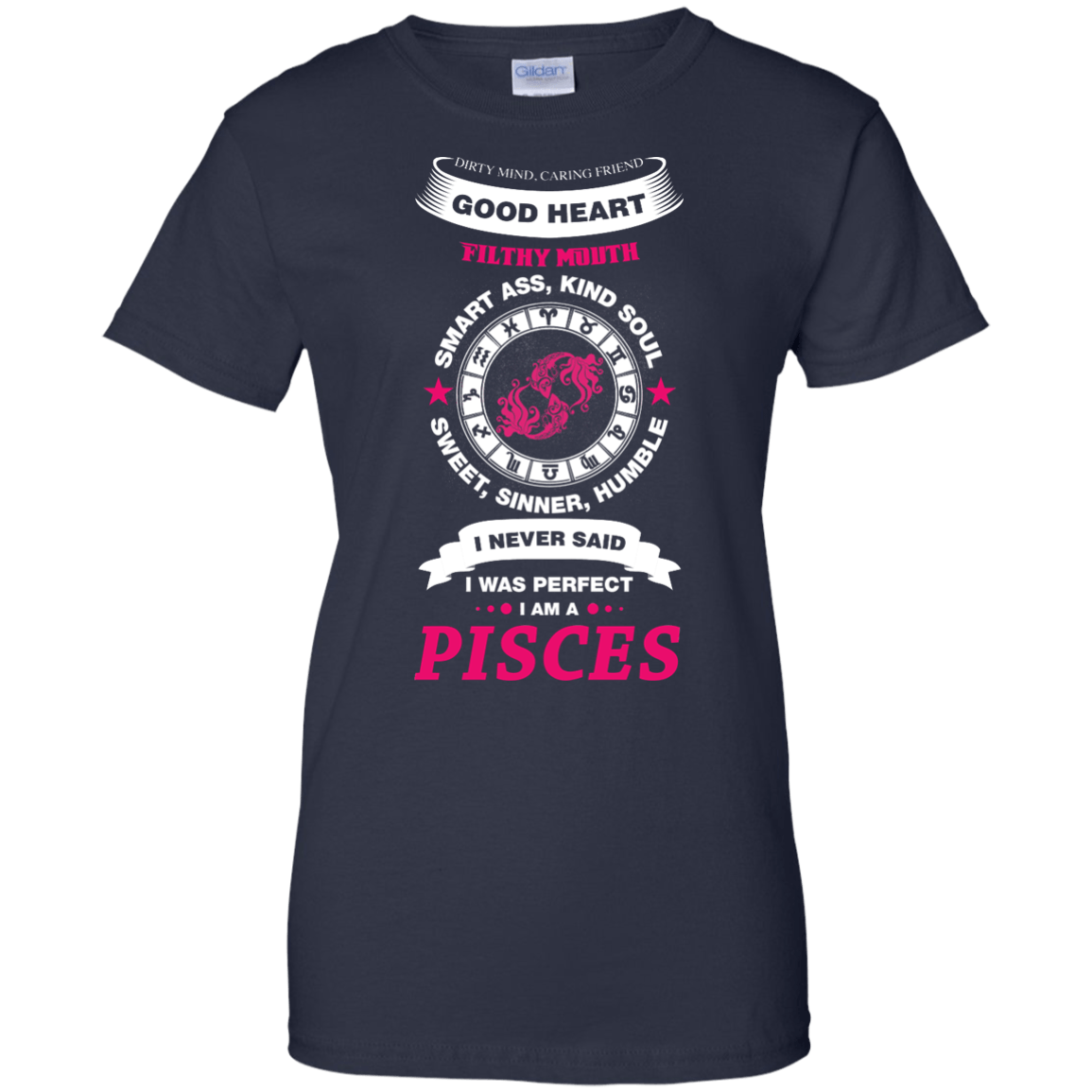 I Never Said I Was Perfect I Am A PISCES-T-Shirt & Hoodie-Women's T-Shirt-Navy