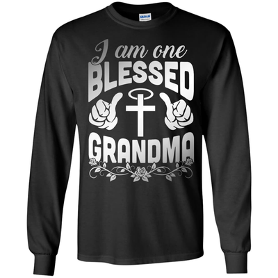 I Am One Blessed Grandma-T-Shirt & Hoodie-Long Sleeve T-Shirt-Black