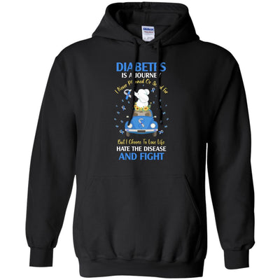 Diabetes Awareness Is A Journey-T-Shirt & Hoodie-Pullover Hoodie-Black