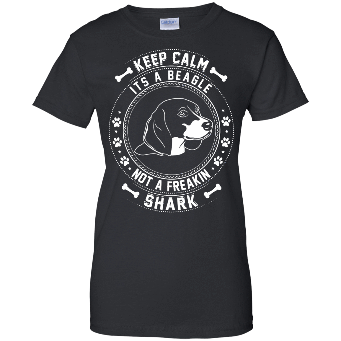 Keep Calm It's A Beagle Not A Freaking Shark-T-Shirt & Hoodie-Women's T-Shirt-Black