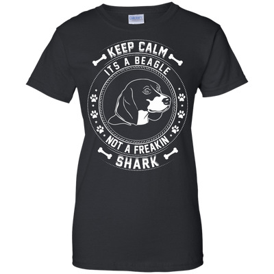 Keep Calm It's A Beagle Not A Freaking Shark-T-Shirt & Hoodie-Women's T-Shirt-Black