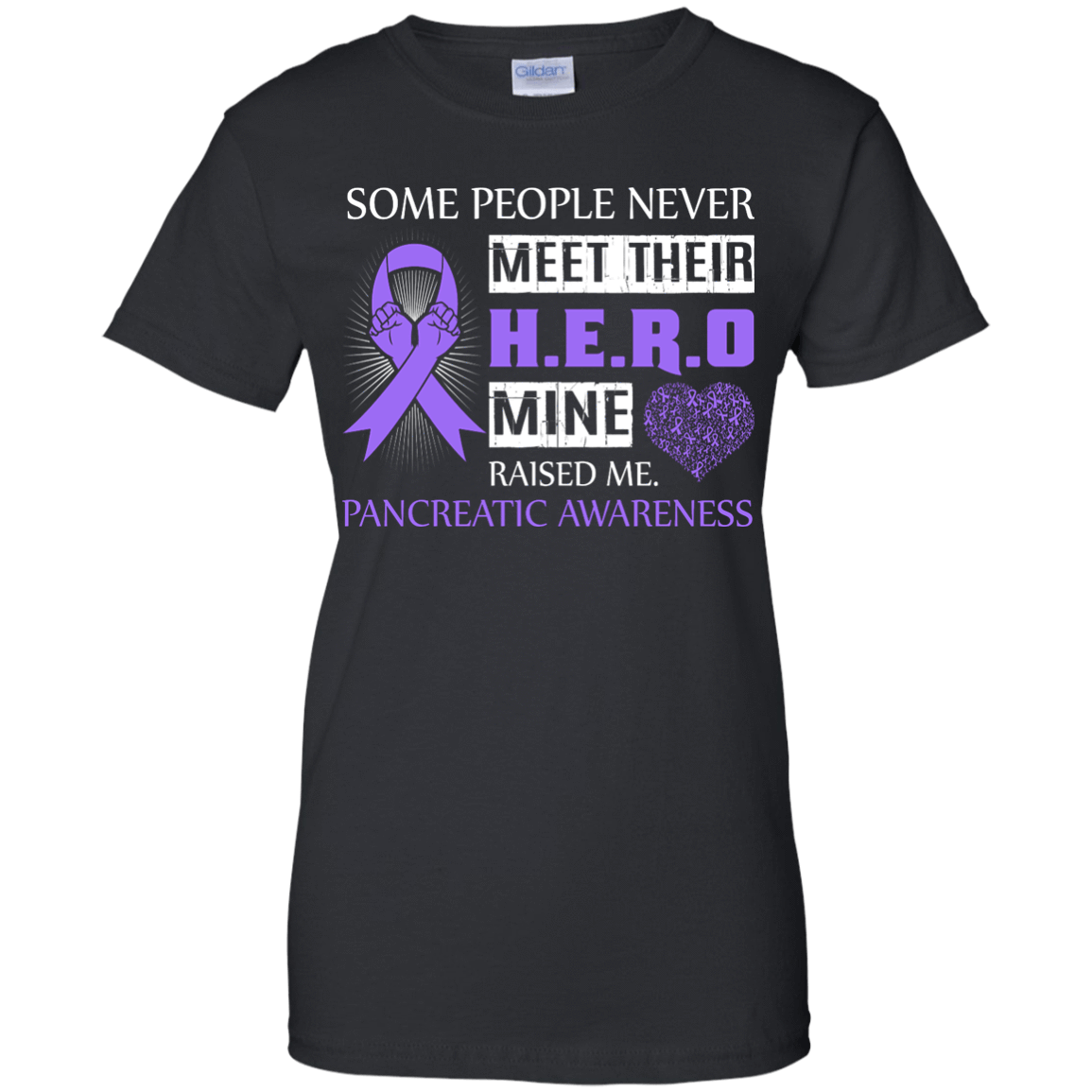 Pancreatic Awareness Some People Never Meet Hero-T-Shirt & Hoodie-Women's T-Shirt-Black