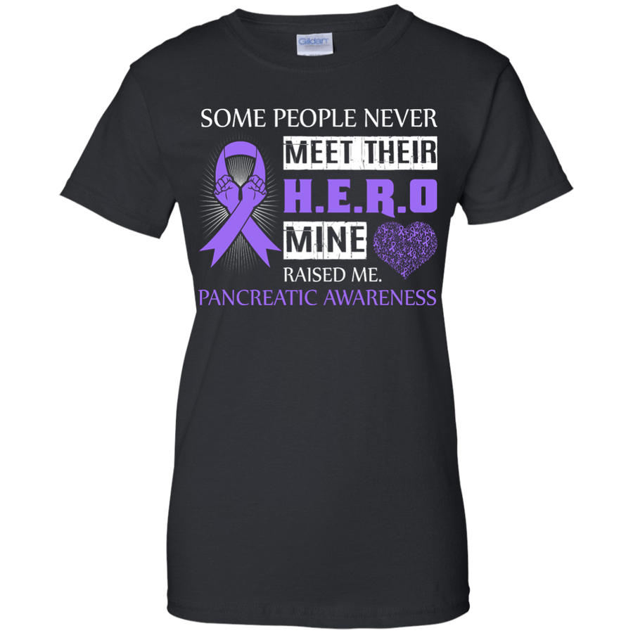 Pancreatic Awareness Some People Never Meet Hero-T-Shirt & Hoodie-Women's T-Shirt-Black