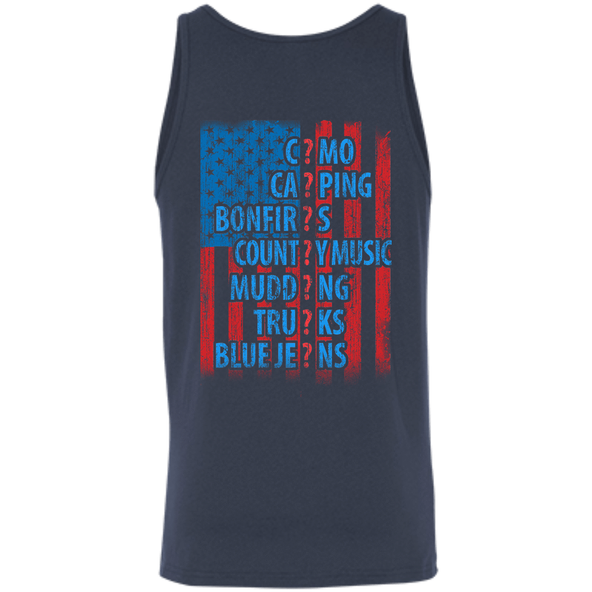 I LOVE AMERICAN COUNTRY-T-Shirt & Hoodie-Unisex Tank-Navy