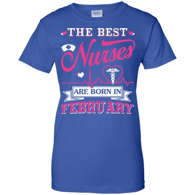 The Best Nurses Are Born In February-T-Shirt & Hoodie-Women's T-Shirt-Royal