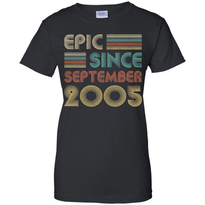Epic Since September 2005 16th Birthday Gift 16 Yrs Old-T-Shirt & Hoodie-Women's T-Shirt-Black