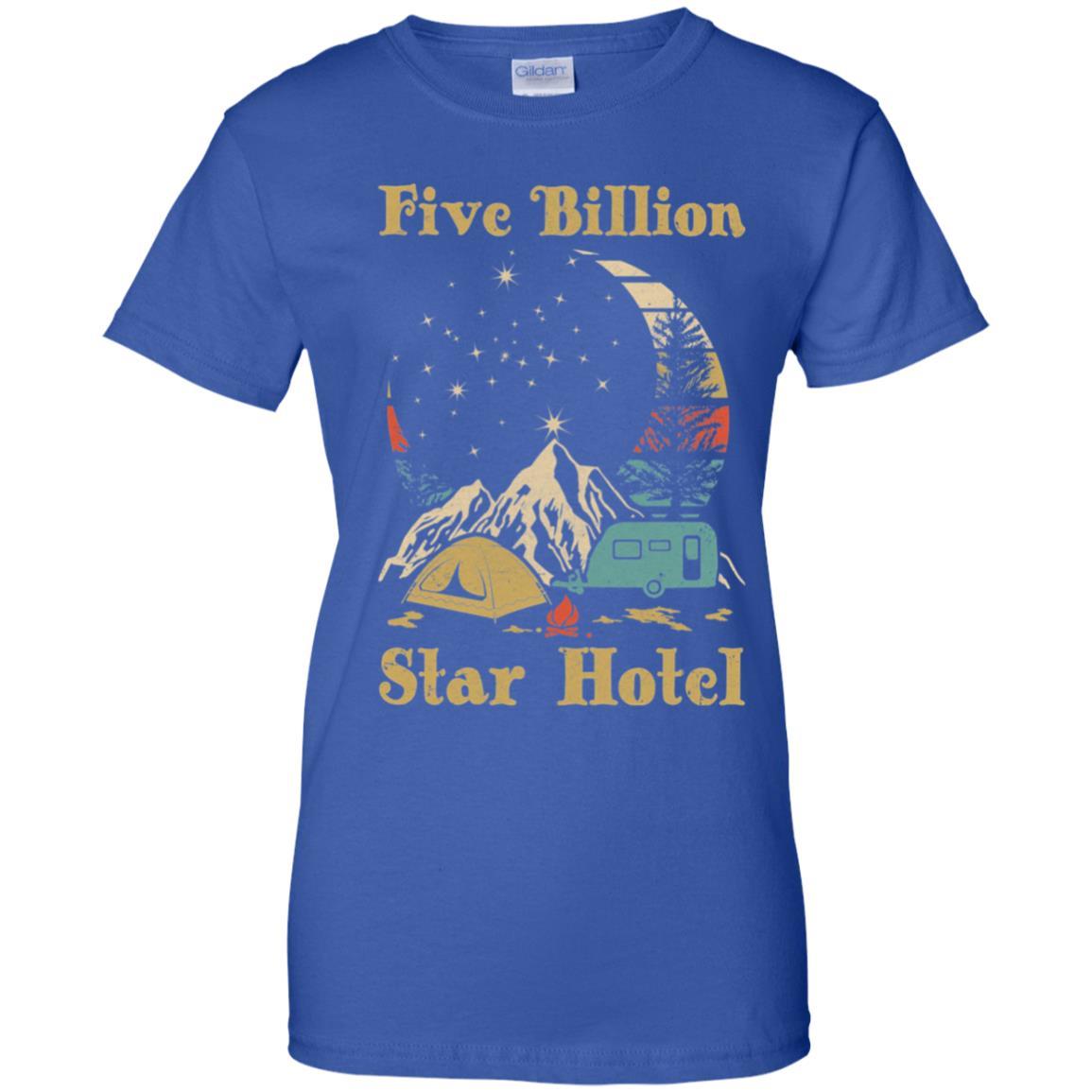 Vintage Five Billion Star Hotel Moom Camping-T-Shirt & Hoodie-Women's T-Shirt-Royal