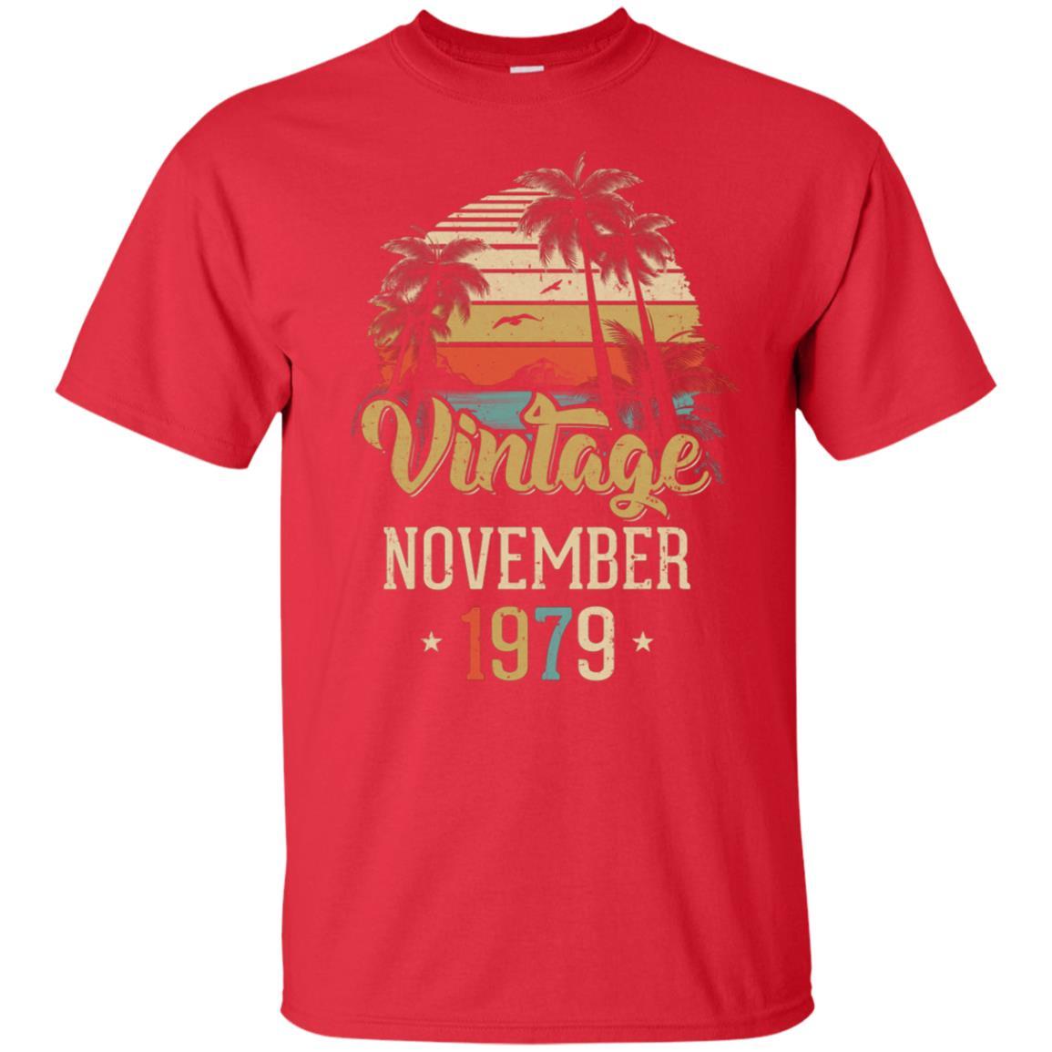Retro Classic Vintage November 1979 42th Birthday Gift-T-Shirt & Hoodie-Classic T-Shirt-Red
