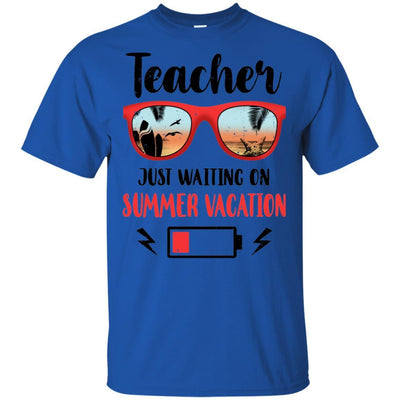 Teacher Just Waiting On Summer Vacation Gifts-T-Shirt & Hoodie-Classic T-Shirt-Royal