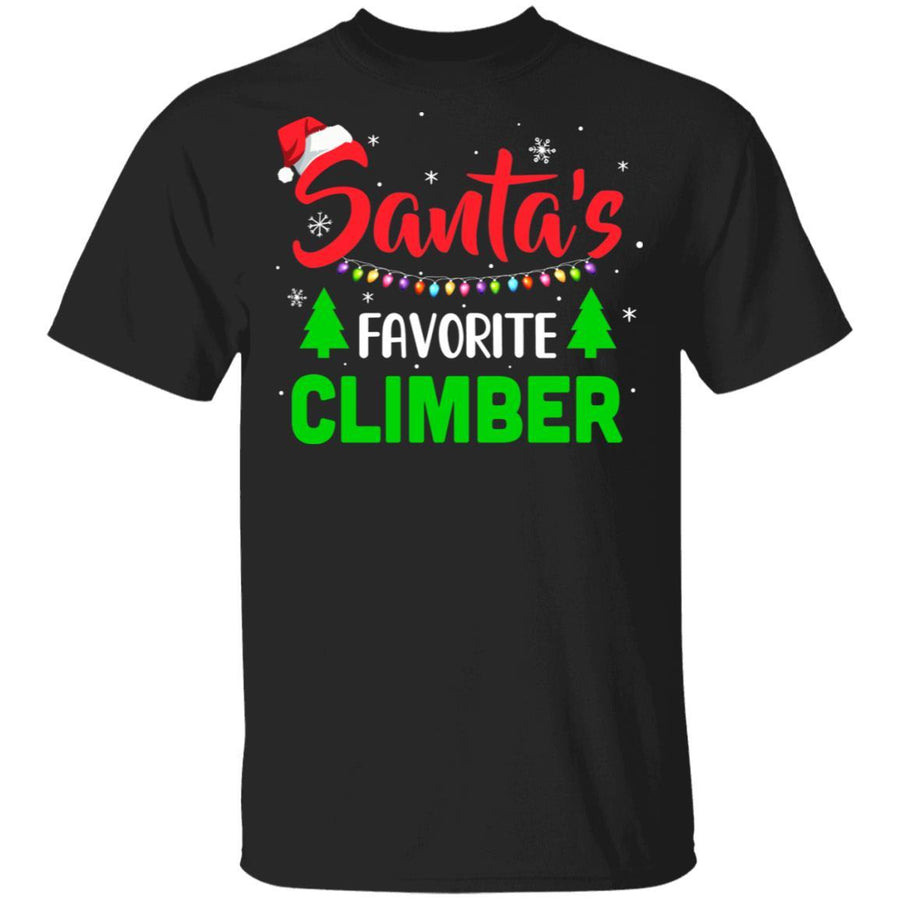 Santa's Favorite Climber Funny Christmas Xmas Gifts-T-Shirt & Sweatshirt-Classic T-Shirt-Black