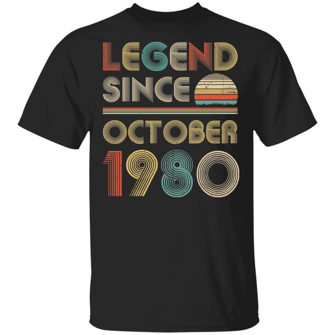 Legend Since October 1980 Vintage 42th Birthday Gifts