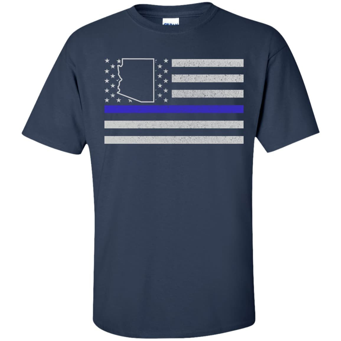 Arizona Thin Blue Line Police State-T-Shirt & Hoodie-Classic T-Shirt-Navy