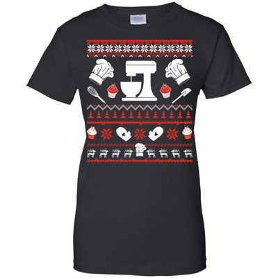 Baking Christmas Sweater-T-Shirt & Hoodie-Women's T-Shirt-Black