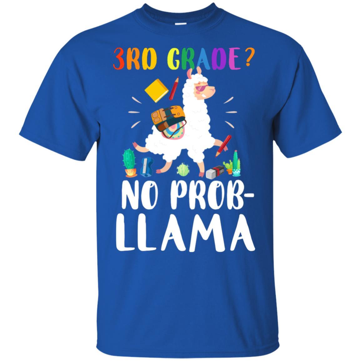 3rd Grade No Prob Llama Funny First Day Of School-T-Shirt & Hoodie-Classic T-Shirt-Royal