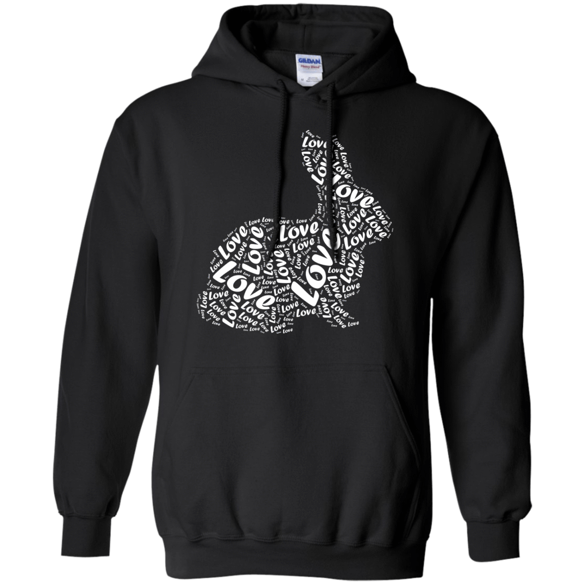 I Love Rabbits-T-Shirt & Hoodie-Pullover Hoodie-Black