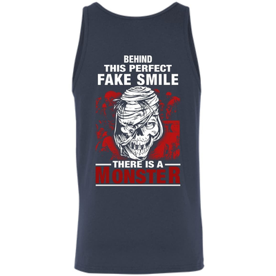 Behind This Perfect Fake Smile There Is A Monster T Shirt-T-Shirt & Hoodie-Unisex Tank-Navy