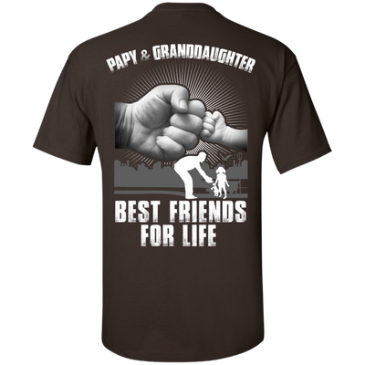 Papy And Granddaughter Best Friends For Life-T-Shirt & Hoodie-Classic T-Shirt-Dark Chocolate