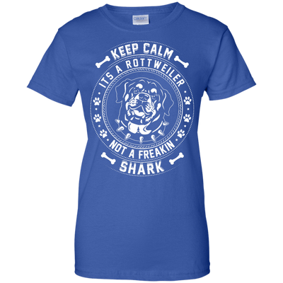 Keep Calm It's A Rottweiler Not A Freaking Shark-T-Shirt & Hoodie-Women's T-Shirt-Royal