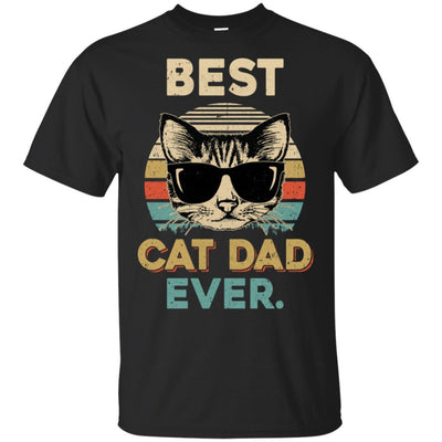 Vintage Best Cat Dad Ever Cat Daddy Father-T-Shirt & Hoodie-Classic T-Shirt-Black