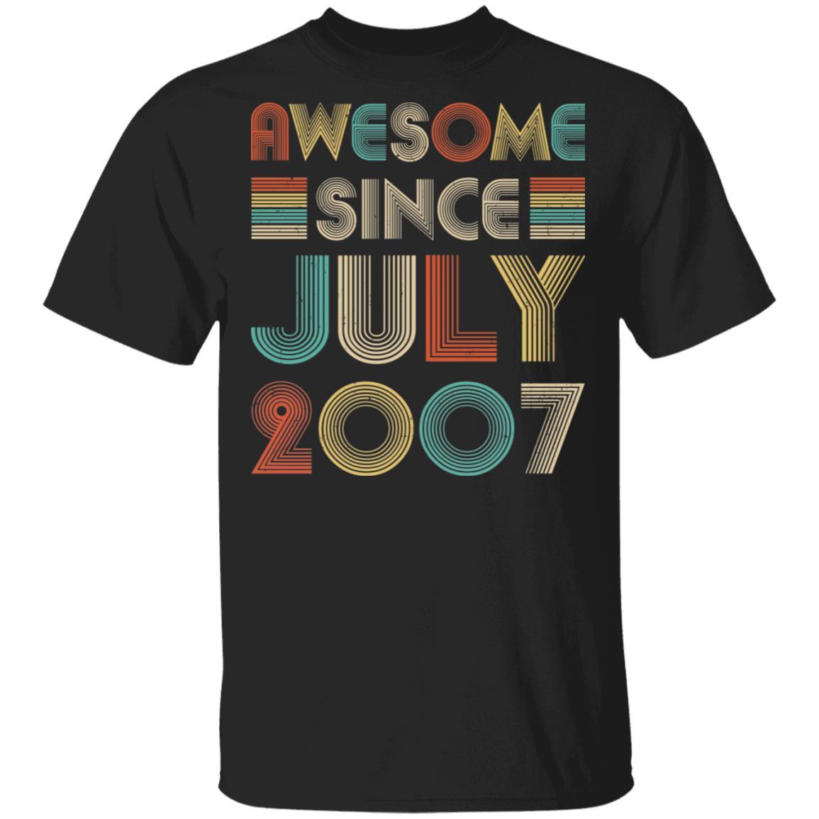 Awesome Since July 2007 Vintage 15th Birthday Gifts