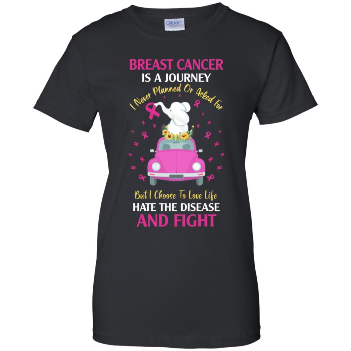 Breast Cancer Awareness Is A Journey-T-Shirt & Hoodie-Women's T-Shirt-Black