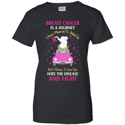 Breast Cancer Awareness Is A Journey-T-Shirt & Hoodie-Women's T-Shirt-Black