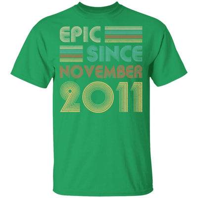 Epic Since November 2011 Vintage 10th Birthday Gifts Youth-Youth Shirt-Youth T-Shirt-Irish Green