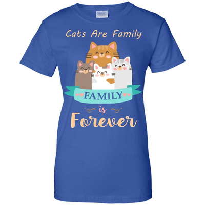 Cats Are Family Family Is Forever-T-Shirt & Hoodie-Women's T-Shirt-Royal