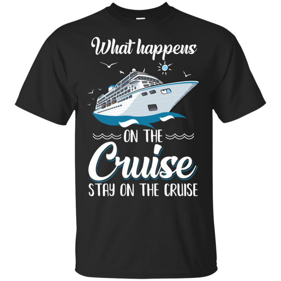 What Happens On The Cruise Stays On The Cruise Family-T-Shirt & Tank Top-Classic T-Shirt-Black