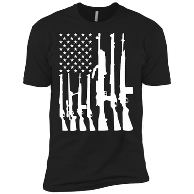 Rifle American Flag Machine Gun Rights-T-Shirt & Hoodie-Premium T-Shirt-Black