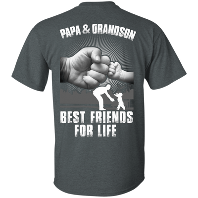 Papa And Grandson Best Friends For Life-T-Shirt & Hoodie-Classic T-Shirt-Dark Heather