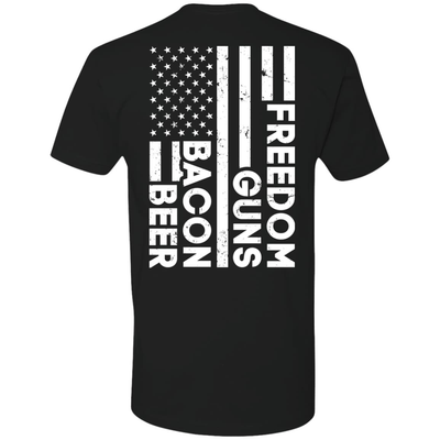 Beer Bacon Guns Freedom-T-Shirt & Hoodie-Premium T-Shirt-Black