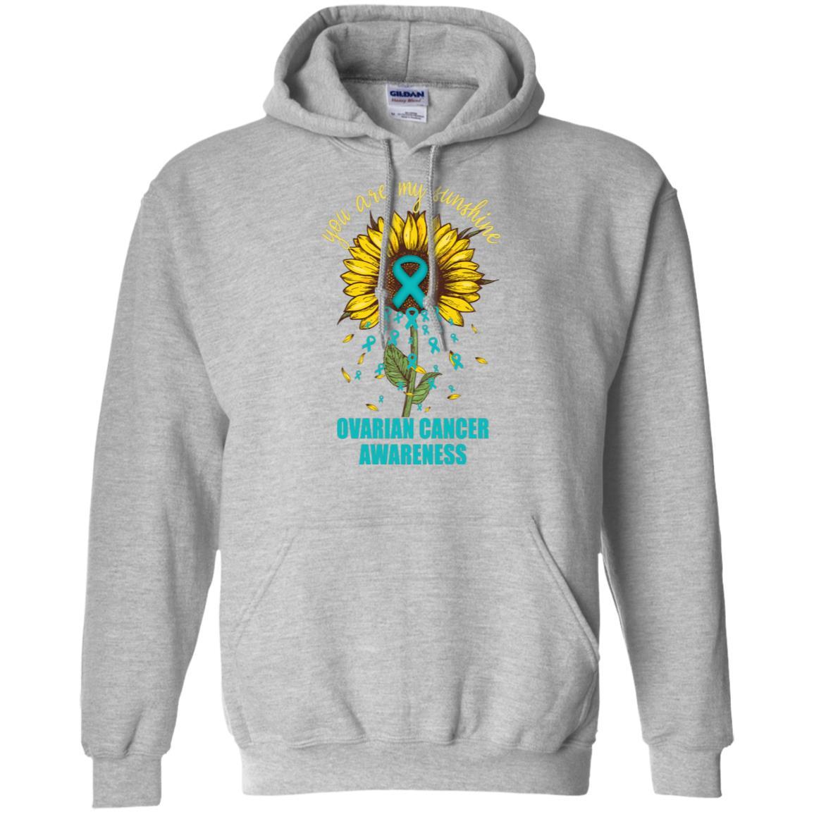 You Are My Sunshine Ovarian Cancer Awareness-T-Shirt & Hoodie-Pullover Hoodie-Sport Grey