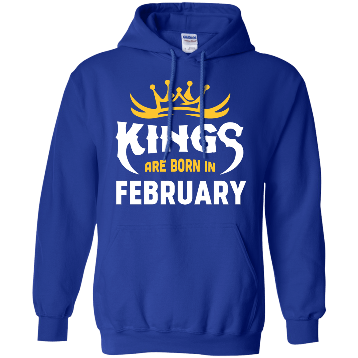 Kings Are Born In February-T-Shirt & Hoodie-Pullover Hoodie-Royal