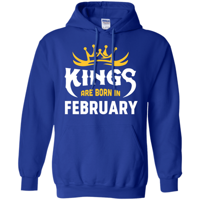Kings Are Born In February-T-Shirt & Hoodie-Pullover Hoodie-Royal