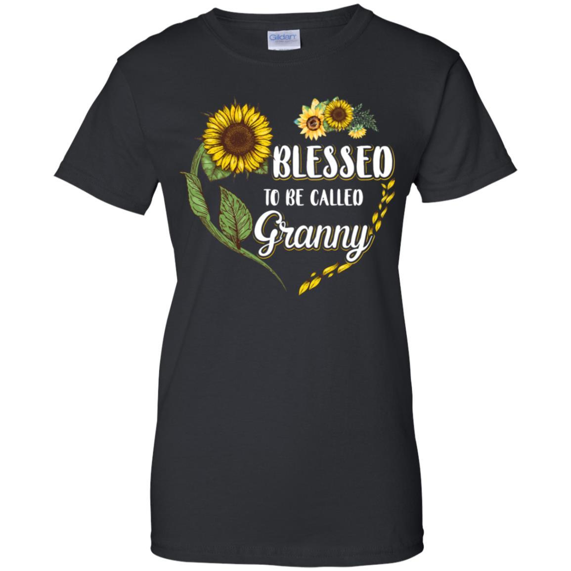 Blessed To Be Called Granny Sunflower Mothers Day Gift-T-Shirt & Tank Top-Women's T-Shirt-Black