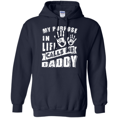 My Purpose In Life Calls Me Dad-T-Shirt & Hoodie-Pullover Hoodie-Navy