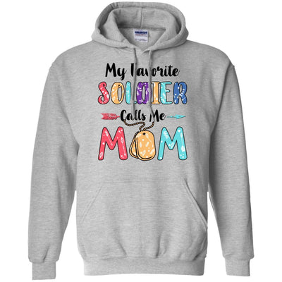 My Favorite Soldier Calls Me Mom Mothers Day Gift-T-Shirt & Hoodie-Pullover Hoodie-Sport Grey