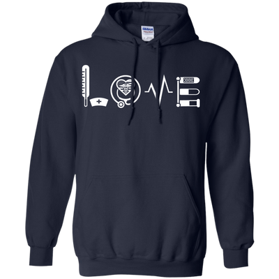 MY LOVE NURSING NURSE-T-Shirt & Hoodie-Pullover Hoodie-Navy