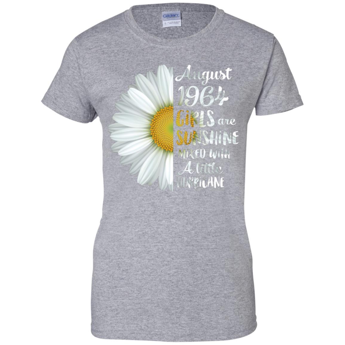 August Girls 1964 57th Birthday Gifts-T-Shirt & Tank Top-Women's T-Shirt-Sport Grey